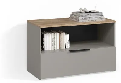 Image de Commode Livinity Piave Grège avec 1 compartiment fermé, Model 58797