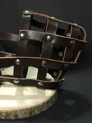 Produktbild von Palkar-Maulkorb aus Leder für Hunde in Größe. 5 36 cm x 10 cm braun