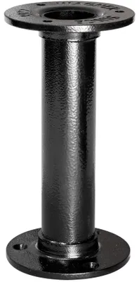 Produktbild von WAGNER Möbelbein/Tischbein/Möbelfuß INDUSTRIAL PIPE - Ø 30 x 150 mm, 2 Anschraubplatten Ø 75 mm, Stahl schwarz - 12501501