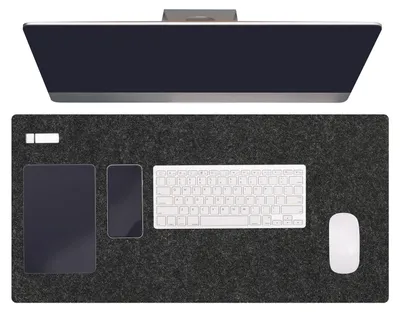 Produktbild von Große Filz Schreibtischunterlage 120 x 60 cm Dunkelgrau