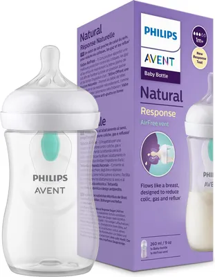 Produktbild von Philips Avent Natural Response Bottle With AirFree Valve From 1 Month 260ml