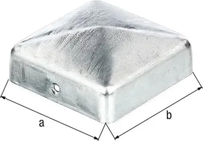 Produktbild von Gustav Alberts Pfostenkappe 90x90mm Kupfer zaponiert flache Form für Holzpfosten - 217297