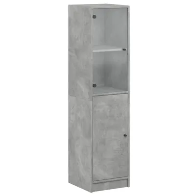 Produktbild von Highboard mit Glastür Betongrau 35x37x142 cm