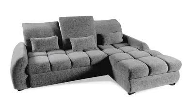 Produktbild von Ecksofa OREGON Grau – Rechts – 257 × 183 × 105 cm – Schlaffunktion 200 × 140 cm