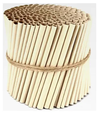 Produktbild von Pappröhrchen 5-9 mm für Wildbienen und Insektenhotel Bastelsachen (250 Stück) 12 cm + Lehmpulver und Saatgut