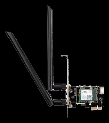 Obrázek produktu pro D-Link AX3000, Interní, Bezdrátový, PCI Express, WLAN / Bluetooth, 2402 Mbit/s, Černá