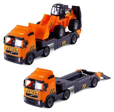 Obrázok produktu pre Polesie Volvo Truck s buldozérom oranžová/čierna