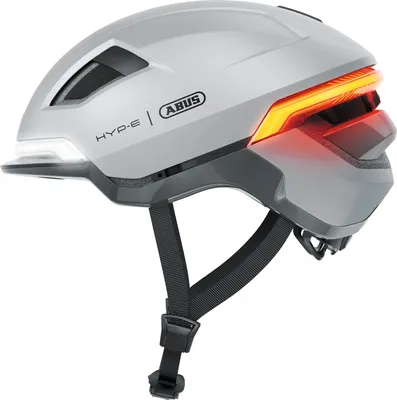 Zdjęcie produktu dla Kask rowerowy ABUS HYP-E - kask z przednim światłem, tylnym światłem i kierunkowskazem - nadaje się również do jazdy na rowerach elektrycznych i pedelekach S - dla nastolatków i dorosłych - iber, rozmiar M (54-58 cm)