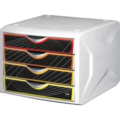 Produktbild von helit Schubladenbox Chameleon 4 Schübe Nachbildung priority