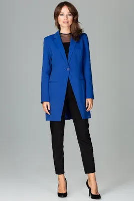 Productafbeelding van Lenitif dames lang jasje Javonte K497, donkerblauw, maat S