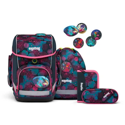 Produktbild von Ergobag Schulranzen-Set Cubo KorallBär 5-teilig, ergonomisch, höhenverstellbar