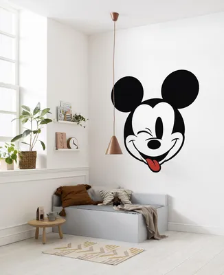 Produktbild von Komar Vlies Fototapete rund und selbstklebend "Mickey Head Optimism" - Größe: 128 x 128 cm (Breite x Höhe) - 1 Stück
