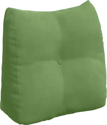 Image de Coussin de dossier vidaXL vert clair 45 x 24 x 50 cm, velours