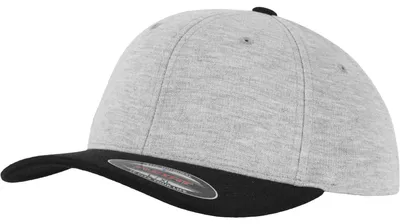 Image de FLEXFIT 6778T | Double Jersey 2-Tone Cap / Casquette / Bonnet / Chapeau - Couleur : Grey/Black - Taille : L/XL