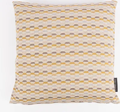 Produktbild von Kissenhülle Mira Hexagon beige gelb in div. Größen von SCHÖNER LEBEN. Größe 40x40cm (HxB) 40x40cm (HxB) Größe