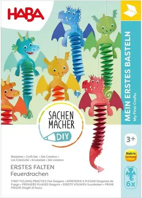 Produktbild von HABA Bastelset - Erstes Falten Feuerdrachen