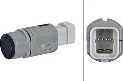 Produktbild von Sensor Einparkhilfe gesteckt 4-polig HELLA für u.a. HYUNDAI H-1