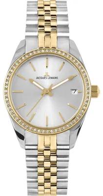 Produktbild von Jacques Lemans Armbanduhr Date Derby Silver/Gold