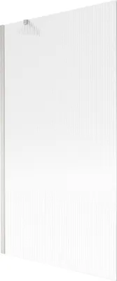 Produktbild von Mexen Next Badewannenwand 1-flügelig 100 x 150 cm, Streifen, gebürsteter Nickel - 895-100-000-00-09-97