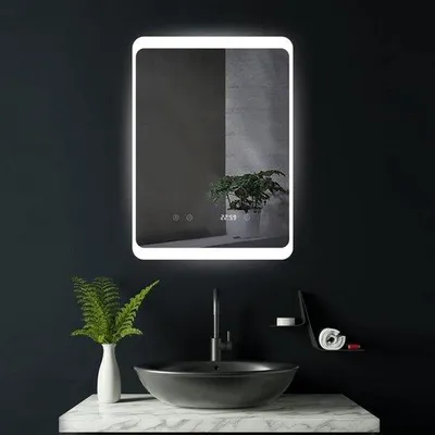 Image de Miroir de salle de bain 50 x 70 cm avec éclairage LED 3000-6000 K