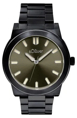 Produktbild von s.Oliver Herren Uhr Armbanduhr Edelstahl schwarz 2036557