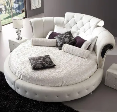 Obrázek produktu pro Postel Chesterfield postele Kulatý design Hotel Kulatá postel Ložnice Hotel