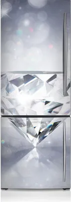 Produktbild von Kühlschrank Aufkleber Kühlschrankmagnete Dekoration Kühlschrankfolie 60x180 cm - Diamant
