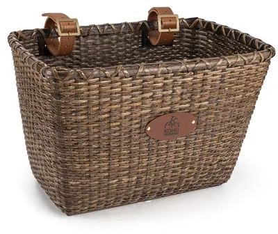 Produktbild von Fahrradkorb 30,5x19x22,5 cm, 6 kg, Rattan, für Einkauf