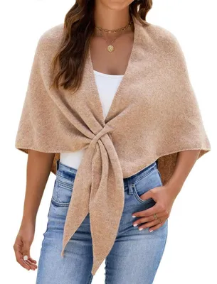 Produktbild von Schal Damen Dreieckstuch Warm Khaki