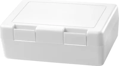Image de Boîte à goûter pour enfants "Dinnerbox" - BPA-FREE &  GERMANY - Boîte à goûter avec fermeture sécurisée par clic, boîte de pause robuste pour enfants & adultes - Blanc