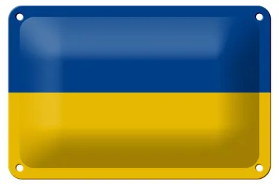 Produktbild von Blechschild Flagge Ukraine 18x12cm flag of Ukraine Dekoration
