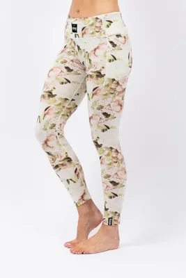 Image de EIVY Leggings de sport pour femmes, modèle Merino Pocket, couleur bloom, taille XL