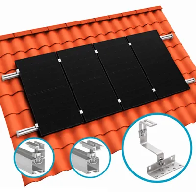 Produktbild von Erweiterungs-Montageset Klickfix Ziegeldach silber für PV-Module – Schrägdach (Ziegel, Pfannen, Ton, Keramik, Beton) PV-Halterung Dachmontage