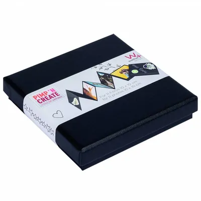 Image de Boîte Leporello Walther « PIMP AND CREATE » pour 10 photos 10 x 10 cm, noire