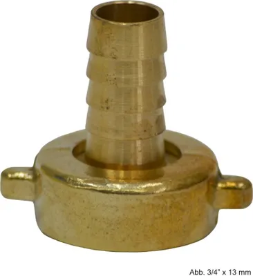 Produktbild von Messing 2/3 Schlauchverschraubung, reduz., ÜWM IG x Schlauchtülle, 3/4"x10mm