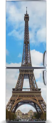 Imagen del producto de Decoración para nevera Tulup: Alfombrilla magnética, 60 cm x 180 cm. Imán para nevera con diseño de la Torre Eiffel