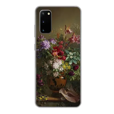 Produktbild von MuchoWow® Handyhülle Schutzhülle Hülle für Samsung Galaxy S20 Stilleben mit Blumen in einer griechischen Vase - Alte Meister - Kunst Silikon Softcase Handy Hülle - Bild