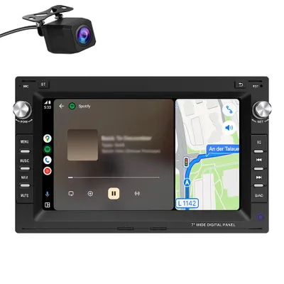 Produktbild von Mit Rückfahrkamera Android Radio 7 Zoll 64GB für VW Golf 4 Polo 9N 9N3 Passat B5 mit CarPlay Android Auto Navi Bluetooth DAB+
