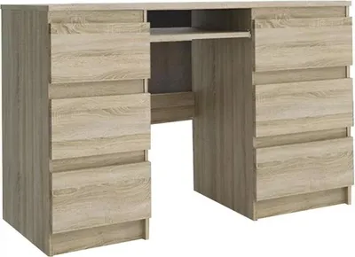 Produktbild von Masseno Schreibtisch VALERIO 130x50x75 cm Bürotisch Computertisch, Sonoma Eiche