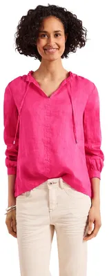 Productafbeelding van Street One linnen tuniek met ruches, kleur: magenta, maat: 42