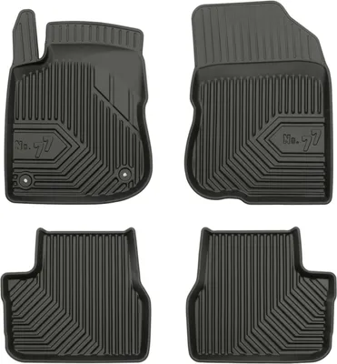 Image de Tapis de Sol de Voiture pour Peugeot 2008 I 2013-2019 TPE Imperméable Noir 4Pcs