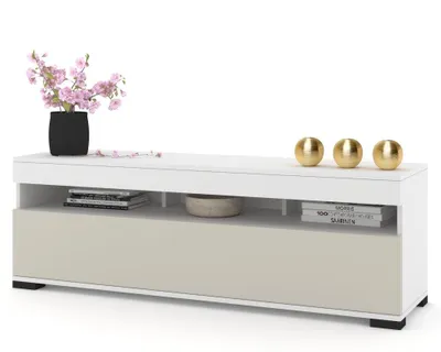 Produktbild von Fernsehschrank TV-Lowboard PLAY STEHEND Weiß Matt/Cashmere 120cm