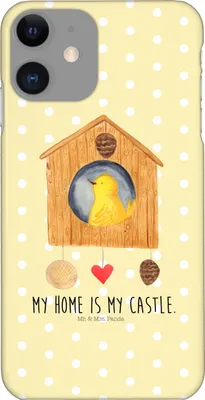 Produktbild von Mr. & Mrs. Panda Iphone 11 Handyhülle Vogel Haus - Gelb Pastell - Geschenk, Familie, Cover, Vogelhaus, Hülle, Gute Laune, Smartphone, Handy Schutzhülle, Wohnung, Zuhause
