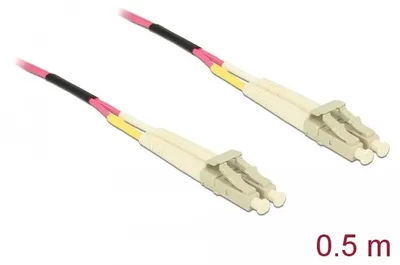 Produktbild von Delock Kabel Lichtwellenleiter LC zu LC Multimode OM4 0,5 m