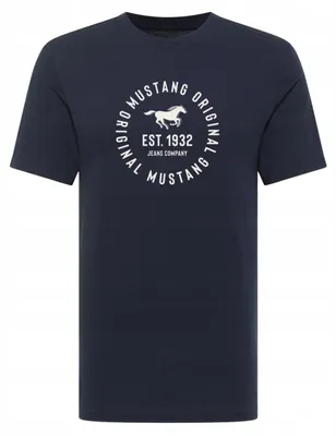 Produktbild von Mustang | Style Alex Herren-T-Shirt in Marineblau, klassisch, Größe S