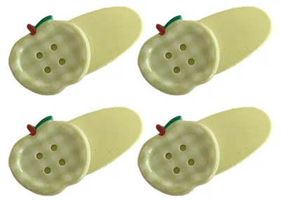Produktbild von 4er-Pack Haarspangen für Mädchen, Macaron-Creme-Farbe, Karomuster, Fruchtknopf-Design, leichte, stabile Haarspangen, kopfhautschonend