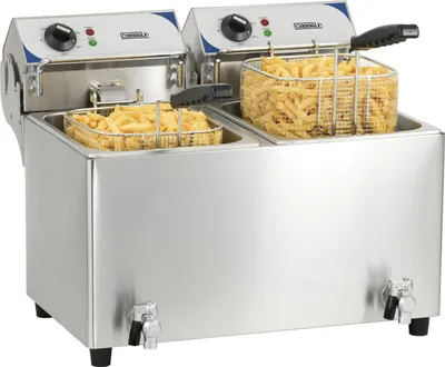 Image de Friteuse électrique 2x7l 2x2800w avec vanne de vidange - Casselin - CFEV72 -