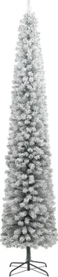 Image de vidaXL Sapin de Noël élancé avec support enneigé 300 cm PVC