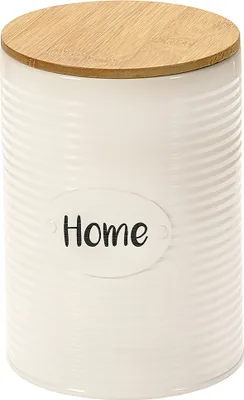 Produktbild von KESPER 38260 Aufbewahrungsdose HOME, Metall mit Bambusdeckel, Ø 11 x H 15,5 cm / Vorratsdose