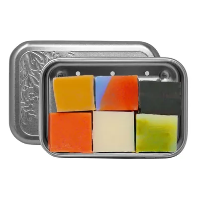 Produktbild von Seifenbox - Silber mit Seifenminis 60g